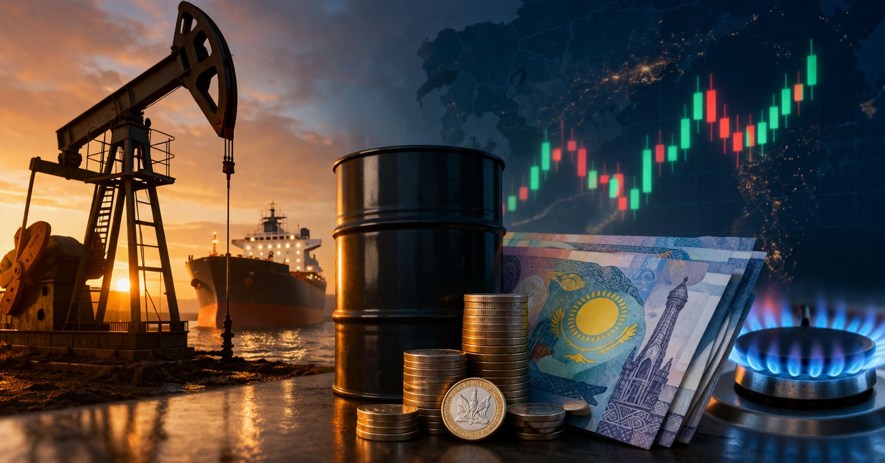 Рост цен на нефть, газ и курс доллара в Казахстане 2026